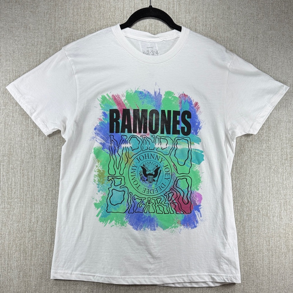 Ramones Mondo Bizarro White Band Graphic Tee M